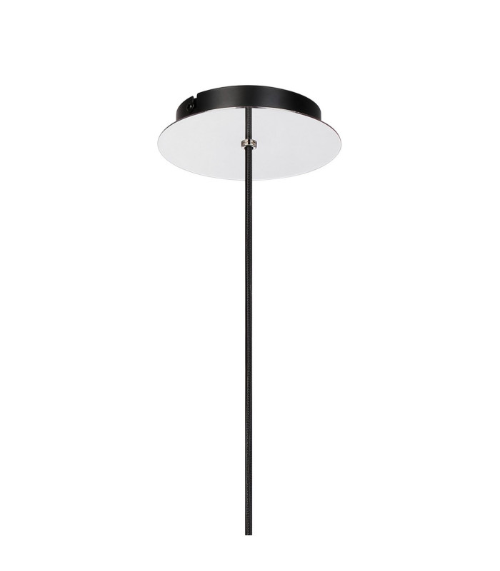 Ghent 20cm Single Pendant 1 Light Adjustable E27 Polished Nickel/Black/Smoke Fade Glass-6