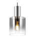 Ghent 20cm Single Pendant 1 Light Adjustable E27 Polished Nickel/Black/Smoke Fade Glass-7