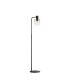 Ghent Floor Lamp 1 Light E27 Black / Amber Fade Glass-1