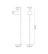 Ghent Floor Lamp 1 Light E27 Black / Amber Fade Glass-2