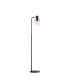 Ghent Floor Lamp 1 Light E27 Black / Amber Fade Glass-4