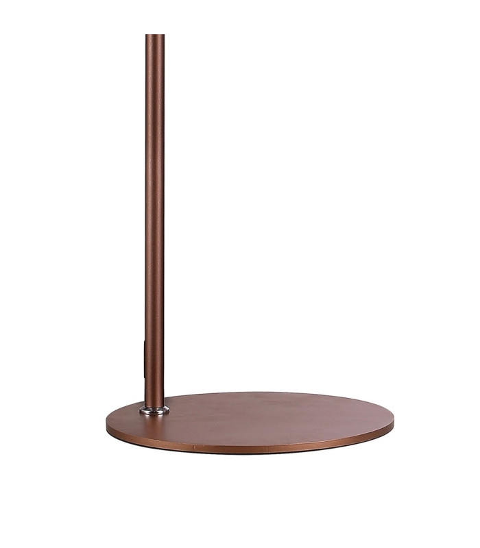 Ghent Floor Lamp 1 Light E27 Mocha / Amber Fade Glass-5