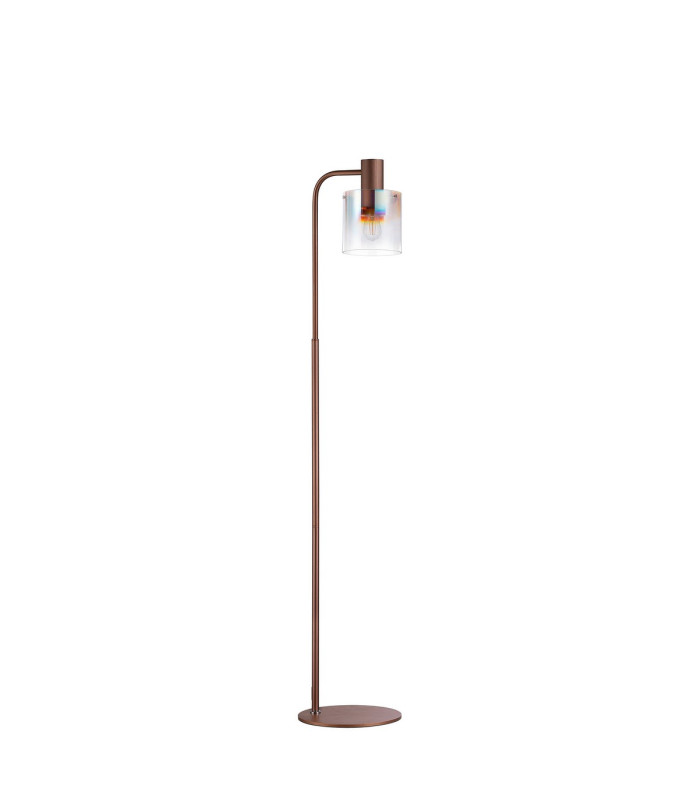 Ghent Floor Lamp 1 Light E27 Mocha / Iridescent Fade Glass-4