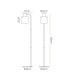 Ghent Large Floor Lamp 1 Light E27 Black / Amber Fade Glass-2