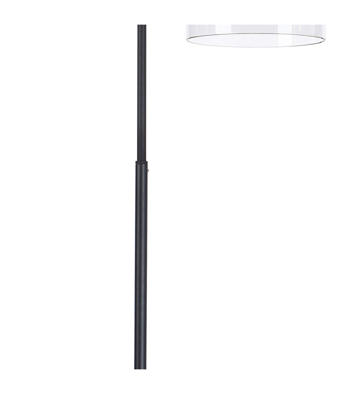 Ghent Large Floor Lamp 1 Light E27 Black / Amber Fade Glass-6