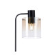Ghent Large Floor Lamp 1 Light E27 Black / Amber Fade Glass-7