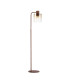 Ghent Large Floor Lamp 1 Light E27 Mocha / Amber Fade Glass-1
