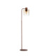 Ghent Large Floor Lamp 1 Light E27 Mocha / Amber Fade Glass-4