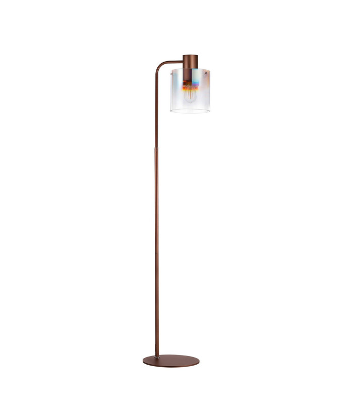 Ghent Large Floor Lamp 1 Light E27 Mocha / Iridescent Fade Glass-4