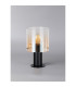 Ghent Table Lamp 1 Light E27 Black/Amber Fade Glass-7