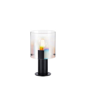 Ghent Table Lamp 1 Light E27 Black/Iridescent Fade Glass-1