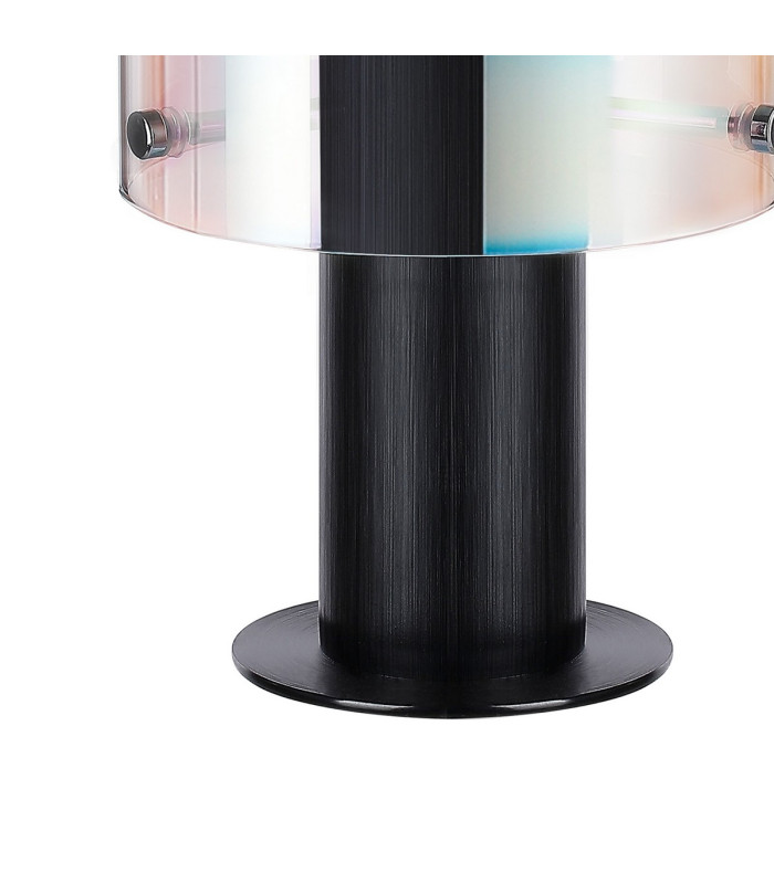 Ghent Table Lamp 1 Light E27 Black/Iridescent Fade Glass-5