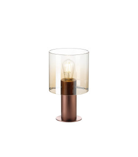 Ghent Table Lamp 1 Light E27 Mocha/Amber Fade Glass-1