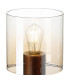 Ghent Table Lamp 1 Light E27 Mocha/Amber Fade Glass-6