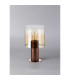 Ghent Table Lamp 1 Light E27 Mocha/Amber Fade Glass-7