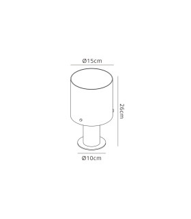 Ghent Table Lamp 1 Light E27 Mocha/Iridescent Fade Glass-2