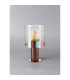 Ghent Table Lamp 1 Light E27 Mocha/Iridescent Fade Glass-7