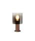 Ghent Table Lamp 1 Light E27 Mocha/Smoke Fade Glass-1