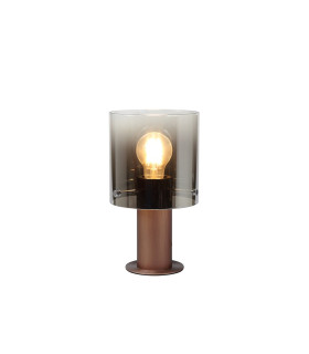 Ghent Table Lamp 1 Light E27 Mocha/Smoke Fade Glass-1