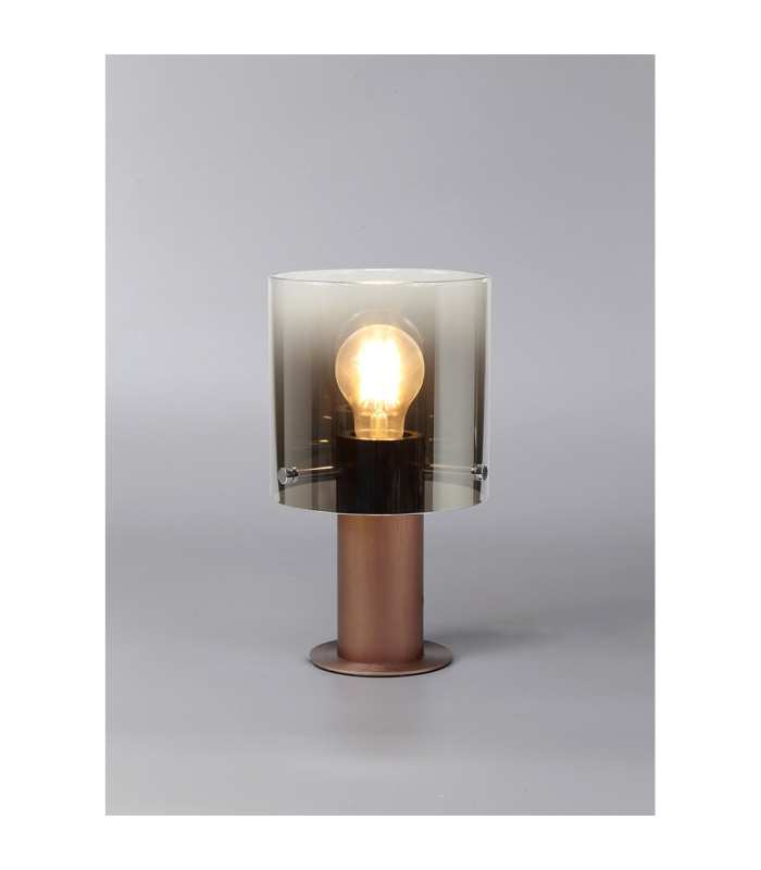 Ghent Table Lamp 1 Light E27 Mocha/Smoke Fade Glass-3