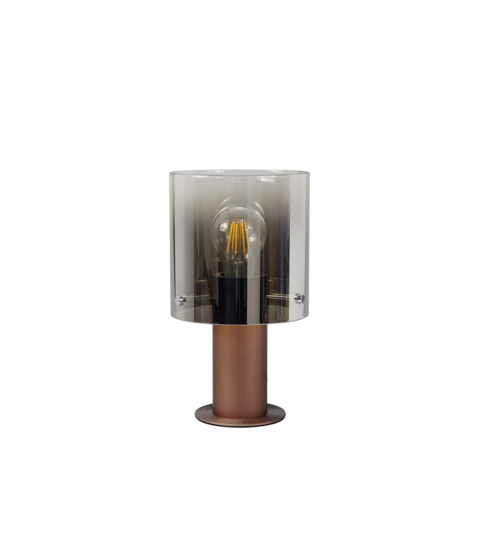 Ghent Table Lamp 1 Light E27 Mocha/Smoke Fade Glass-4
