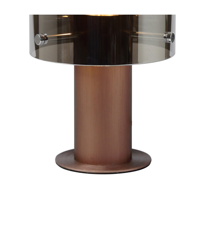Ghent Table Lamp 1 Light E27 Mocha/Smoke Fade Glass-5
