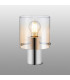 Ghent Table Lamp 1 Light E27 Polished Nickel/Black/Amber Fade Glass-3