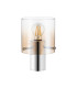 Ghent Table Lamp 1 Light E27 Polished Nickel/Black/Amber Fade Glass-4