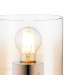 Ghent Table Lamp 1 Light E27 Polished Nickel/Black/Amber Fade Glass-6