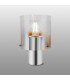 Ghent Table Lamp 1 Light E27 Polished Nickel/Black/Iridescent Fade Glass-3