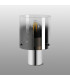 Ghent Table Lamp 1 Light E27 Polished Nickel/Black/Smoke Fade Glass-7