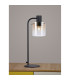 Ghent Large Table Lamp 1 Light E27 Black / Amber Fade Glass-3