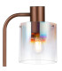 Ghent Large Table Lamp 1 Light E27 Mocha / Iridescent Fade Glass-6