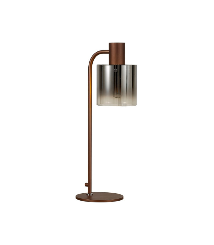 Ghent Large Table Lamp 1 Light E27 Mocha / Smoke Fade Glass-4