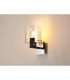 Ghent Single Switched Wall Lamp 1 Light E27 Black/Amber Fade Glass-3