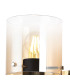 Ghent Single Switched Wall Lamp 1 Light E27 Black/Amber Fade Glass-5