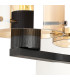 Ghent Single Switched Wall Lamp 1 Light E27 Black/Amber Fade Glass-6