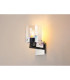 Ghent Single Switched Wall Lamp 1 Light E27 Black/Iridescent Fade Glass-3