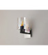 Ghent Single Switched Wall Lamp 1 Light E27 Black/Iridescent Fade Glass-8