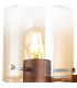 Ghent Single Switched Wall Lamp 1 Light E27 Mocha/Amber Fade Glass-5