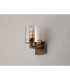 Ghent Single Switched Wall Lamp 1 Light E27 Mocha/Amber Fade Glass-8