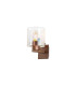 Ghent Single Switched Wall Lamp 1 Light E27 Mocha/Iridescent Fade Glass-1