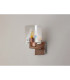 Ghent Single Switched Wall Lamp 1 Light E27 Mocha/Iridescent Fade Glass-8