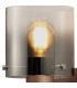 Ghent Single Switched Wall Lamp 1 Light E27 Mocha/Smoke Fade Glass-5