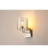 Ghent Single Switched Wall Lamp 1 Light E27 Polished Nickel/Black/Amber Fade Glass-3