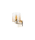 Ghent Single Switched Wall Lamp 1 Light E27 Polished Nickel/Black/Amber Fade Glass-4