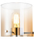 Ghent Single Switched Wall Lamp 1 Light E27 Polished Nickel/Black/Amber Fade Glass-5