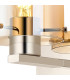 Ghent Single Switched Wall Lamp 1 Light E27 Polished Nickel/Black/Amber Fade Glass-6