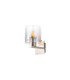 Ghent Single Switched Wall Lamp 1 Light E27 Polished Nickel/Black/Iridescent Fade Glass-4