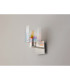 Ghent Single Switched Wall Lamp 1 Light E27 Polished Nickel/Black/Iridescent Fade Glass-8